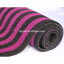 3G foam backing hot sales stripe color 15mm thickness pvc cushion mat